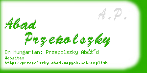 abad przepolszky business card
